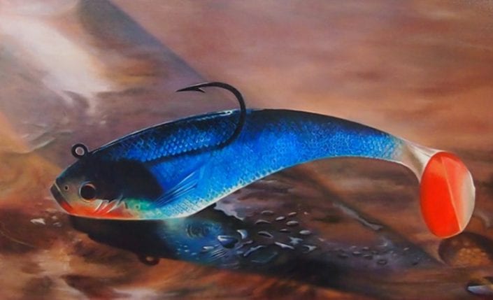Plastic Lure-Blue and Orange Fish Plastic Lure-Blue and Orange Fish - Melanie MacDonald